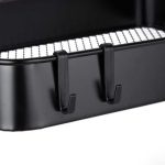 Carucior servire Relaxdays, cu 3 rafturi, negru, din metal si plastic, 77.5 x 45.5 x 29.5 cm - imagine 6