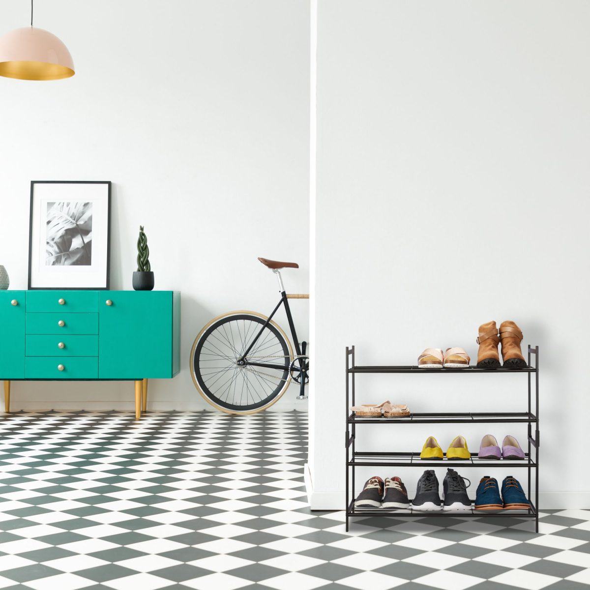 Suport cu 2 rafturi pentru pantofi, Relaxdays, dimensiuni 33,5 x 70 x 26 cm, capacitate 6 perechi pantofi, gri - imagine 2