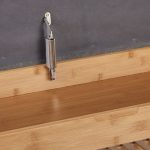 Banca cu raft pentru pantofi, capacitate 4 perechi pantofi, sezut din poliester si spuma, bambus, 50 x 90 x 33 cm - imagine 7