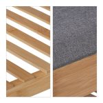 Banca cu raft pentru pantofi, capacitate 4 perechi pantofi, sezut din poliester si spuma, bambus, 50 x 90 x 33 cm - imagine 9