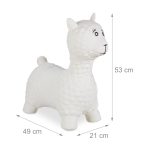 Jumper de cauciuc in forma de lama, dimensiuni 53 x 49 x 21 cm, alb crem, Relaxdays - imagine 4