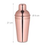 Set Cocktail Shake, 5 piese, 500 ml, otel inoxidabil, roz - imagine 4