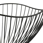 Cos negru pentru fructe, fabricat din metal robust, 11,5 x 26 cm - imagine 6