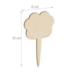 Etichete pentru plante, 100 bucati, design decorativ, din lemn, 10 x 6 x 0,2 cm - imagine 4