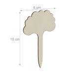 Etichete pentru plante, 100 bucati, design decorativ, din lemn, 10 x 6 x 0,2 cm - imagine 4
