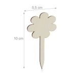 Etichete pentru plante, 100 bucati, design floare, din lemn, 10 x 5,5 x 0,2 cm - imagine 4