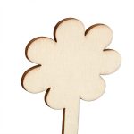 Etichete pentru plante, 100 bucati, design floare, din lemn, 10 x 5,5 x 0,2 cm - imagine 6