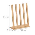 Suport pentru 28 de capsule de cafea, 4 randuri, recomandat pentru Cafissimo, din bambus, 34,5 x 26 x 11cm - imagine 4