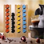 Suport pentru 28 de capsule de cafea, 4 randuri, recomandat pentru Cafissimo, din bambus, 34,5 x 26 x 11cm - imagine 5