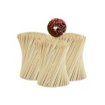 Set de 1000 bastoane din bambus pentru tort/prajituri, 15 cm, culoare naturala