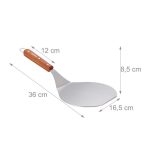Paleta pentru pizza, cu maner din lemn maro, 8,5 x 16,5 x 36 cm - imagine 4