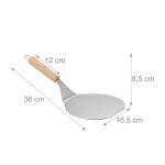 Paleta pentru pizza, cu maner din lemn maro deschis, 8,5 x 16,5 x 36 cm - imagine 4
