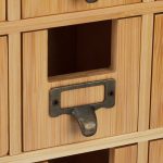 Cutie pentru ceai, 9 sertare detasabile, bambus/fier, 29 x 30 x 11,5 cm - imagine 6