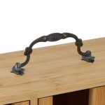 Cutie pentru ceai, 9 sertare detasabile, bambus/fier, 29 x 30 x 11,5 cm - imagine 7