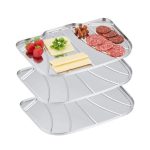 Set de 3 tavi de servire, din otel inoxidabil, 1,5 x 39 x 27,5 cm