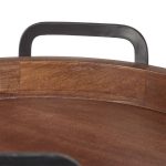 Tava de servire, cu manere metalice, lemn de mango, 9 x 36 x 35 cm - imagine 5