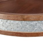 Tava de servire, cu manere metalice, lemn de mango, 9 x 36 x 35 cm - imagine 6