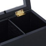 Cutie pentru ceai, 6 compartimente, din bambus, negru, 9 x 43,5 x 9 cm - imagine 7