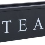 Cutie pentru ceai, 6 compartimente, din bambus, negru, 9 x 43,5 x 9 cm - imagine 8