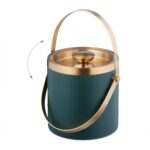 Frapiera pentru gheata, pereti dubli, capac, verde gold, 1,5 L, Relaxdays - imagine 4