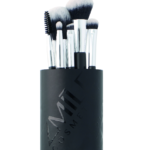 Set 6 pensule de machiaj vegane, pentru ochi si fata, cu suport, negru