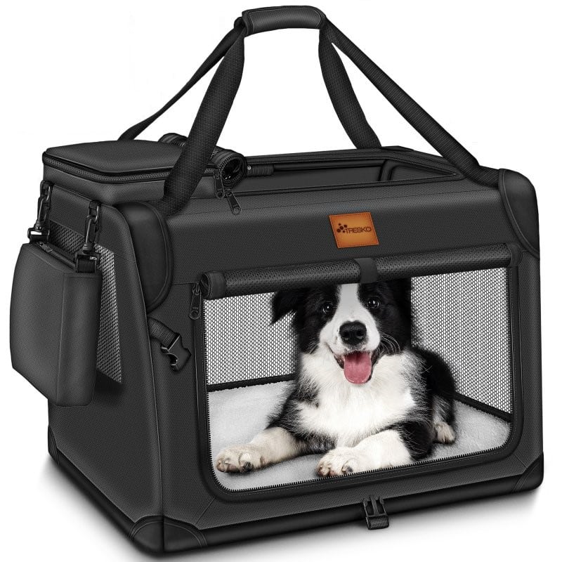 treskoz-hundebox-faltbar-schwarz-s-50x34x34cm-inkl-leckmatte-und-spatel-transportbox-fuer-hunde-und-katzen-hundetransportbox-fuer-kleine-grosse-hunde-hundetasche-robust