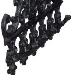 Cuier de perete, model vintage, 5 carlige, dimensiuni 17 x 35 x 3,5 cm, negru, Relaxdays - imagine 6