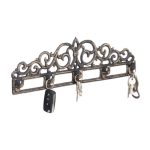 Cuier de perete/usa, model vintage, 5 carlige, dimensiuni 13,5 x 42 x 4 cm, maro, Relaxdays