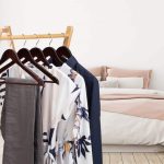 Set 20 umerase cu suport pentru pantaloni, lemn, maro, Relaxdays - imagine 3