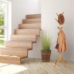 Cuier din bambus, 8 carlige pentru agatat haine/genti, dimensiuni 179 x 40,5 x 40,5 cm, Relaxdays - imagine 2