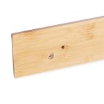 Cuier de perete cu 6 carlige, bambus, dimensiuni 6 x 88 cm, Relaxdays - imagine 7