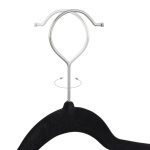 Set umerase haine acoperite cu catifea, cu cleme, 12 bucati, negru - imagine 6