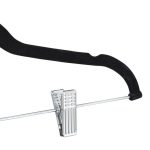Set umerase haine acoperite cu catifea, cu cleme, 12 bucati, negru - imagine 8