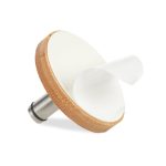 Set de 4 carlige agatatoare auto-adezive, din lemn bambus si otel inoxidabil - imagine 5