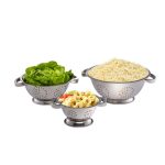 Set 3 strecuratori, dimensiuni diferite, otel inoxidabil, diametru 15 cm, 20 cm si 25 cm