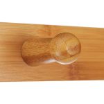 Cuier din bambus cu 2 rafturi, dimensiuni 150 x 70,5 x 30 cm, 4 agatatori, Relaxdays - imagine 6