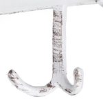 Suport haine de perete cu raft, Alb, 23 x 39 x 11,5 cm - imagine 5