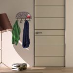Suport haine de perete cu raft, maro, 6 x 25 x 42 cm - imagine 2