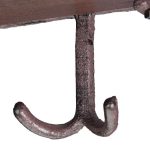 Suport haine de perete cu raft, maro, 6 x 25 x 42 cm - imagine 5