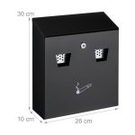 Scrumiera de perete, capacitate 3L, Relaxdays - imagine 4