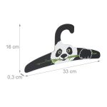 Set 20 umerase pentru copii, model panda, dimensiuni 16 x 33 x 0,3 cm, Relaxdays - imagine 4