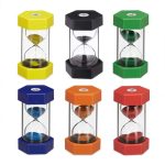 Set 6 clepsidre, timpi diferiti, multifunctionale, multicolore, 15,5 x 9 x 8 cm