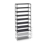 Pantofar cu 10 rafturi, RelaxDays, pentru 30 perechi, negru, 150 x 62 x 28 cm - imagine 4