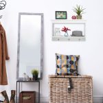 Cuier de perete cu 2 rafturi si 3 agatatoare, fabricat din MDF, dimensiuni 40 x 66 x 20 cm, Relaxdays - imagine 2