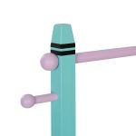 Suport haine pentru camera copiilor RelaxDays, din MDF, multicolor, cu lada depozitare si 4 agatatori, 100,5 x 71 x 30 cm - imagine 6