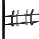 Suport pentru haine, cu 3 rafturi si 8 agatatori, dimensiuni 173 x 64 x 30 cm, negru/gri, Relaxdays - imagine 5