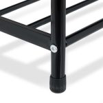 Suport pentru haine, cu 3 rafturi si 8 agatatori, dimensiuni 173 x 64 x 30 cm, negru/gri, Relaxdays - imagine 6