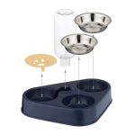 Bol dublu pentru animale cu dozator de apa, boluri detasabile, inox/plastic, 25 x 28,5 x 20 cm - imagine 6