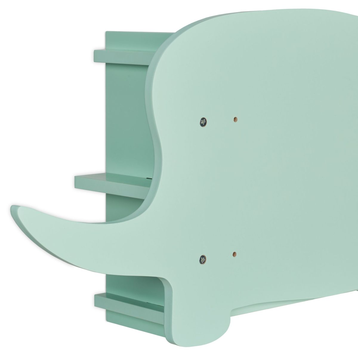 Raft pentru copii, design Dino, cu 2 compartimente, turcoaz, 43,5 x 84 x 13,5 cm - imagine 3