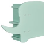 Raft pentru copii, design Dino, cu 2 compartimente, turcoaz, 43,5 x 84 x 13,5 cm - imagine 3
